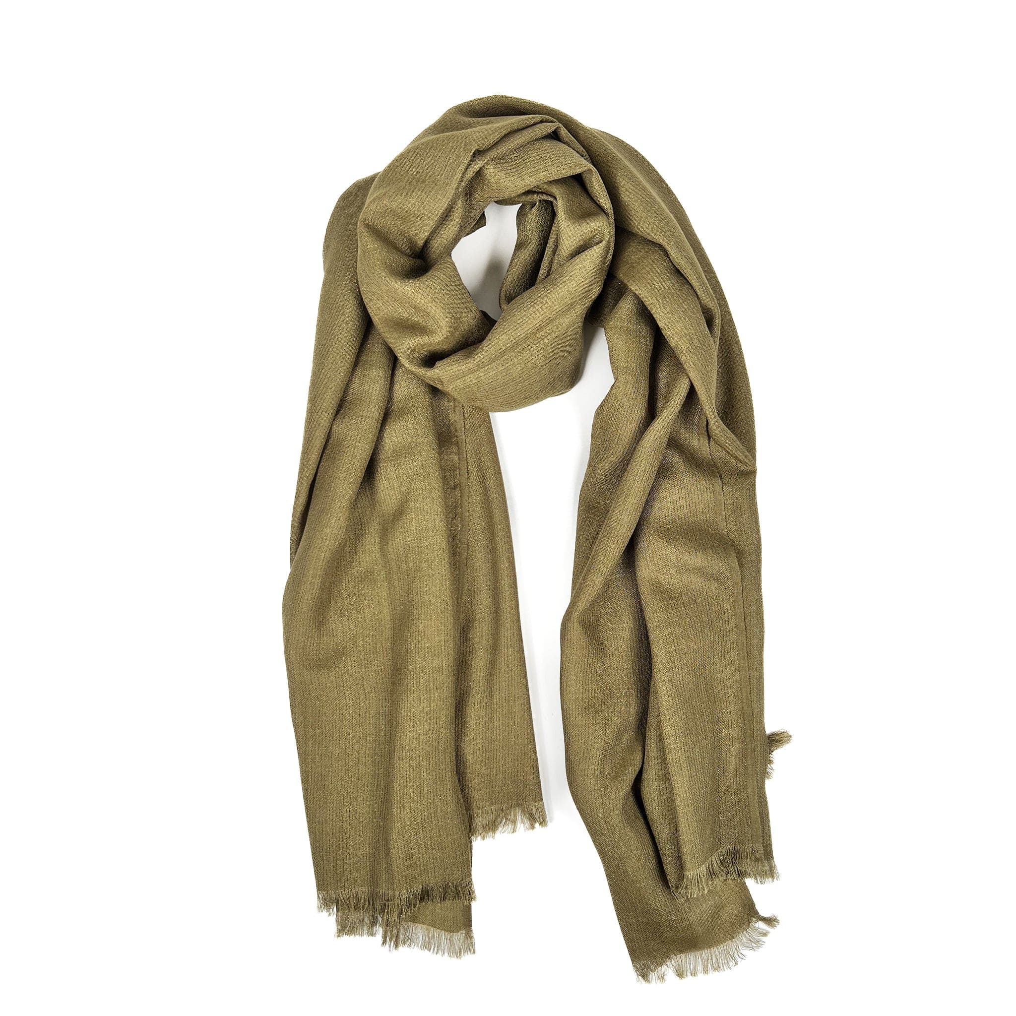 Cristina Cashmere Scarf | Sparkling Olive | Made in Italy