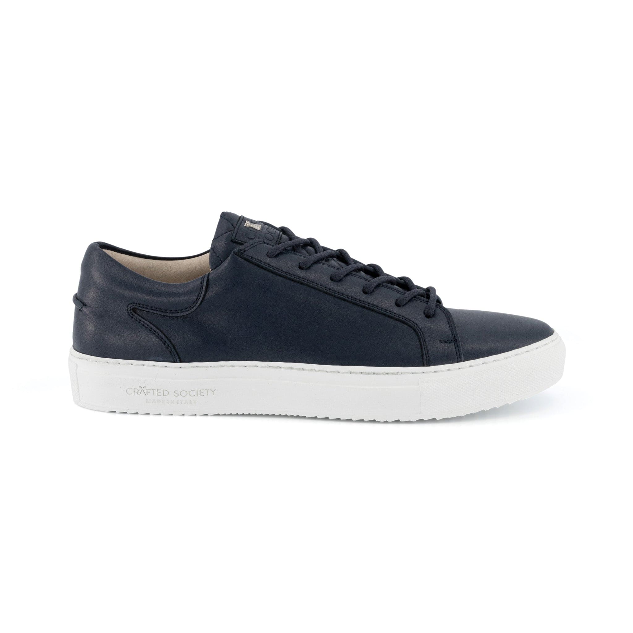 Mario Low Refined Sneaker | Navy Full Grain | White Outsole | Made in Italy | Sizes 38, 39 & 41
