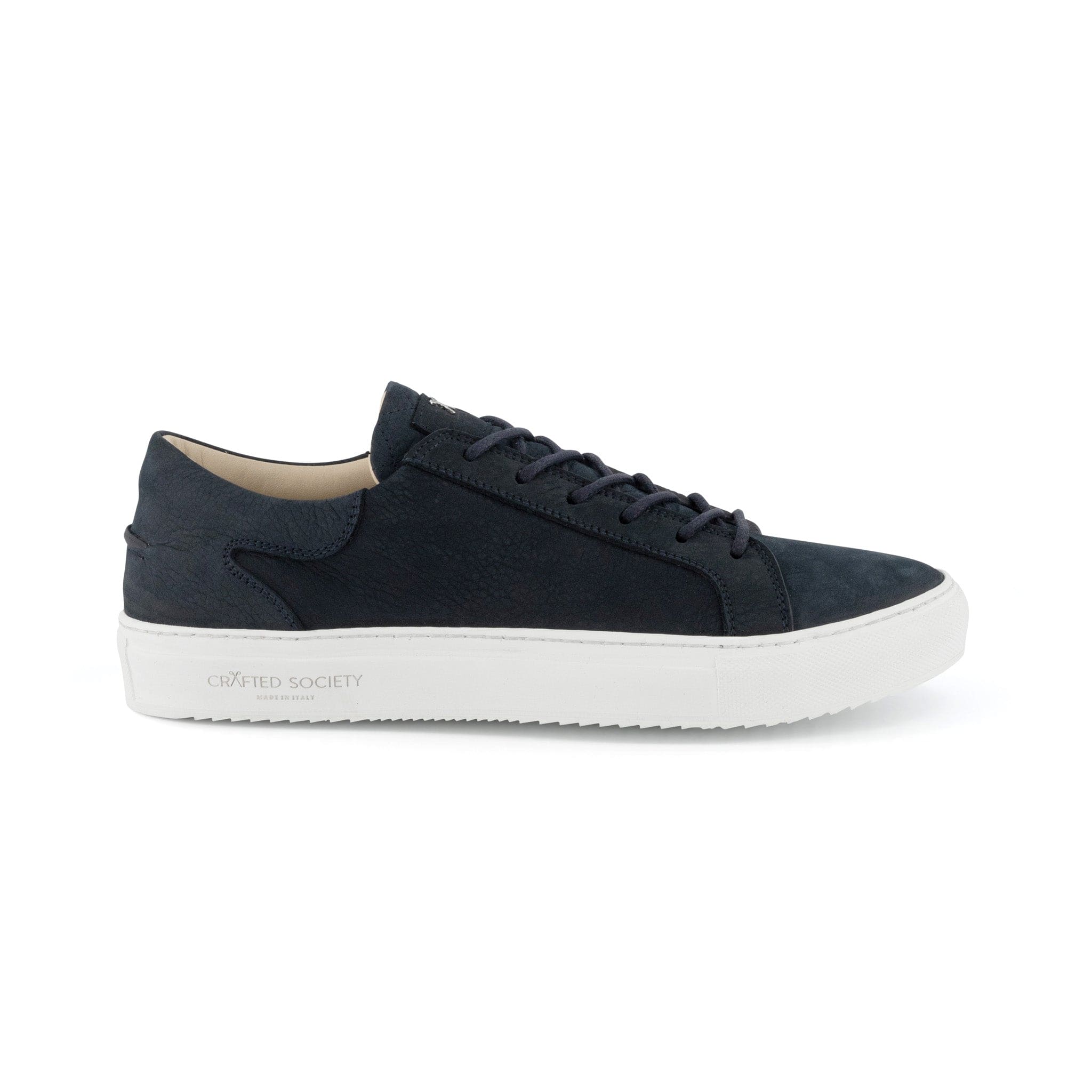 Mario Low Refined Sneaker | Navy Nubuck | White Outsole | Made in Italy | Sizes 38, 39, 40 & 41