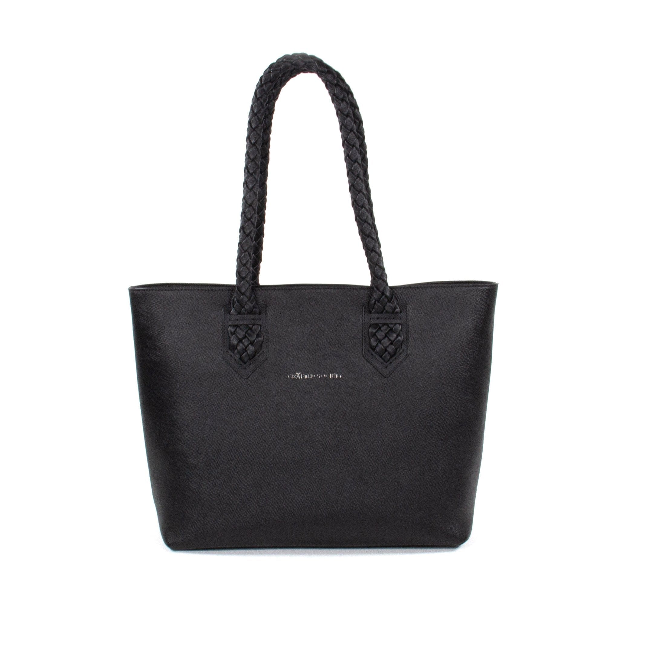 Luisa Tote Black Saffiano Leather Sideview