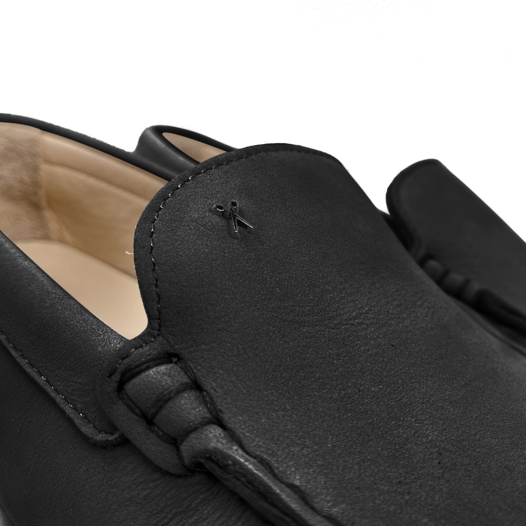 David Driving Shoe | Black | Black Outsole | Made in Italy