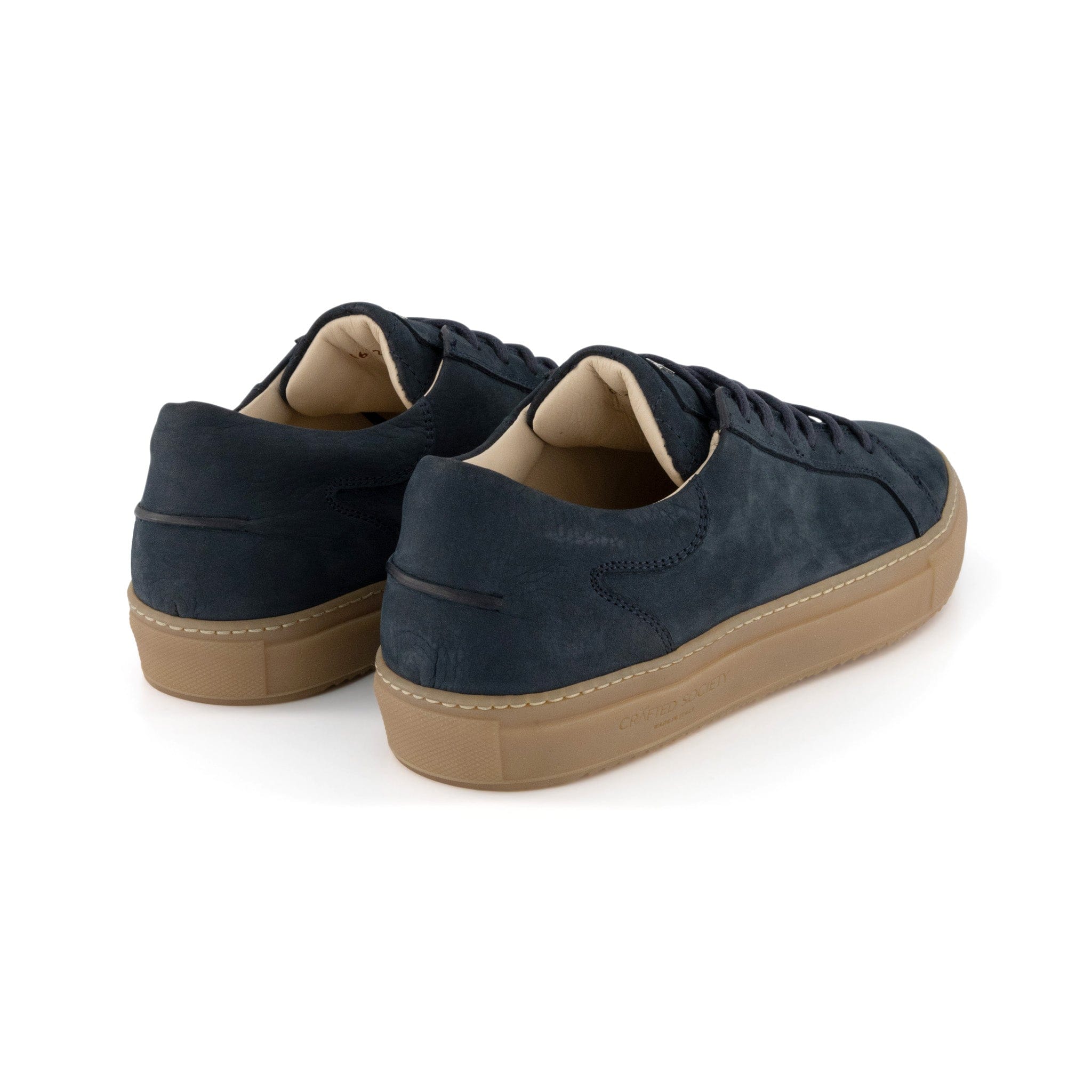 Mario Low Refined Sneaker | Navy Nubuck | Gum Rubber Outsole | Made in Italy | Sizes 38, 39, 41 & 43