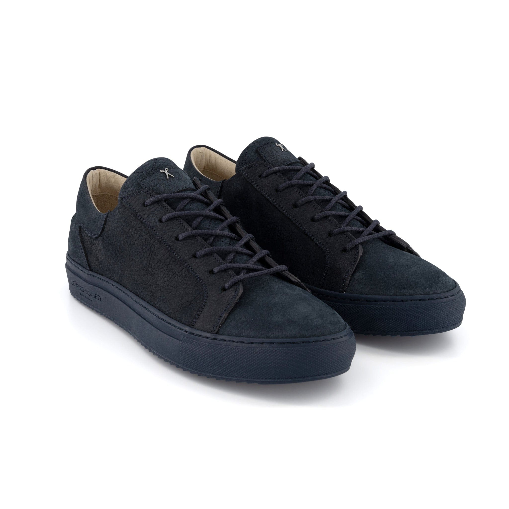 Mario Low Refined Sneaker | Navy Nubuck | Navy Outsole | Made in Italy | Sizes 38, 40, 41 & 42