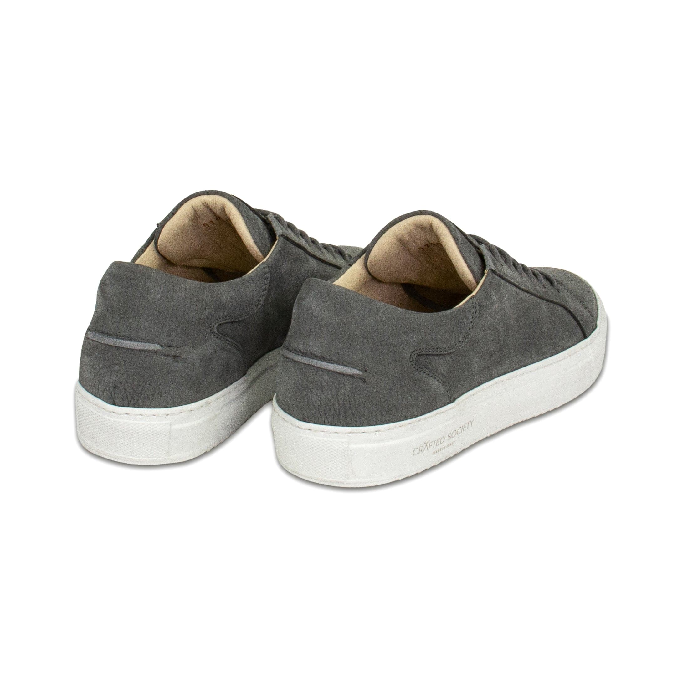 Mario Low Refined Sneaker | Dark Grey Nubuck | White Outsole | Made in Italy | size 40