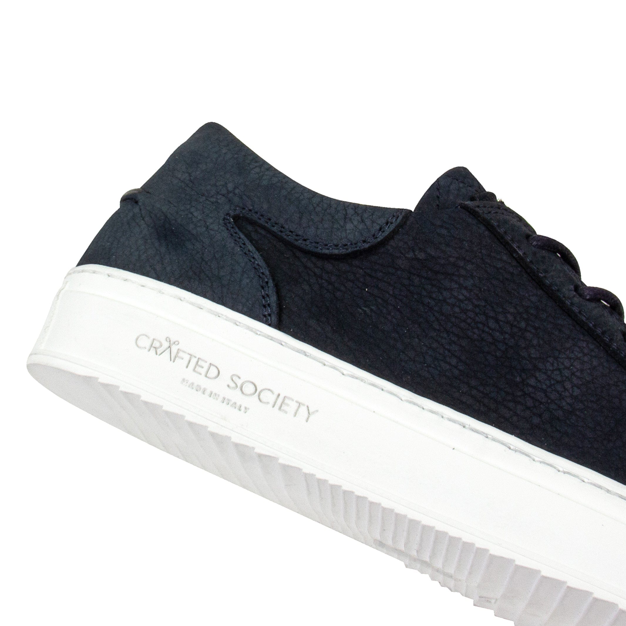 Mario Low Refined Sneaker | Navy Nubuck | White Outsole | Made in Italy