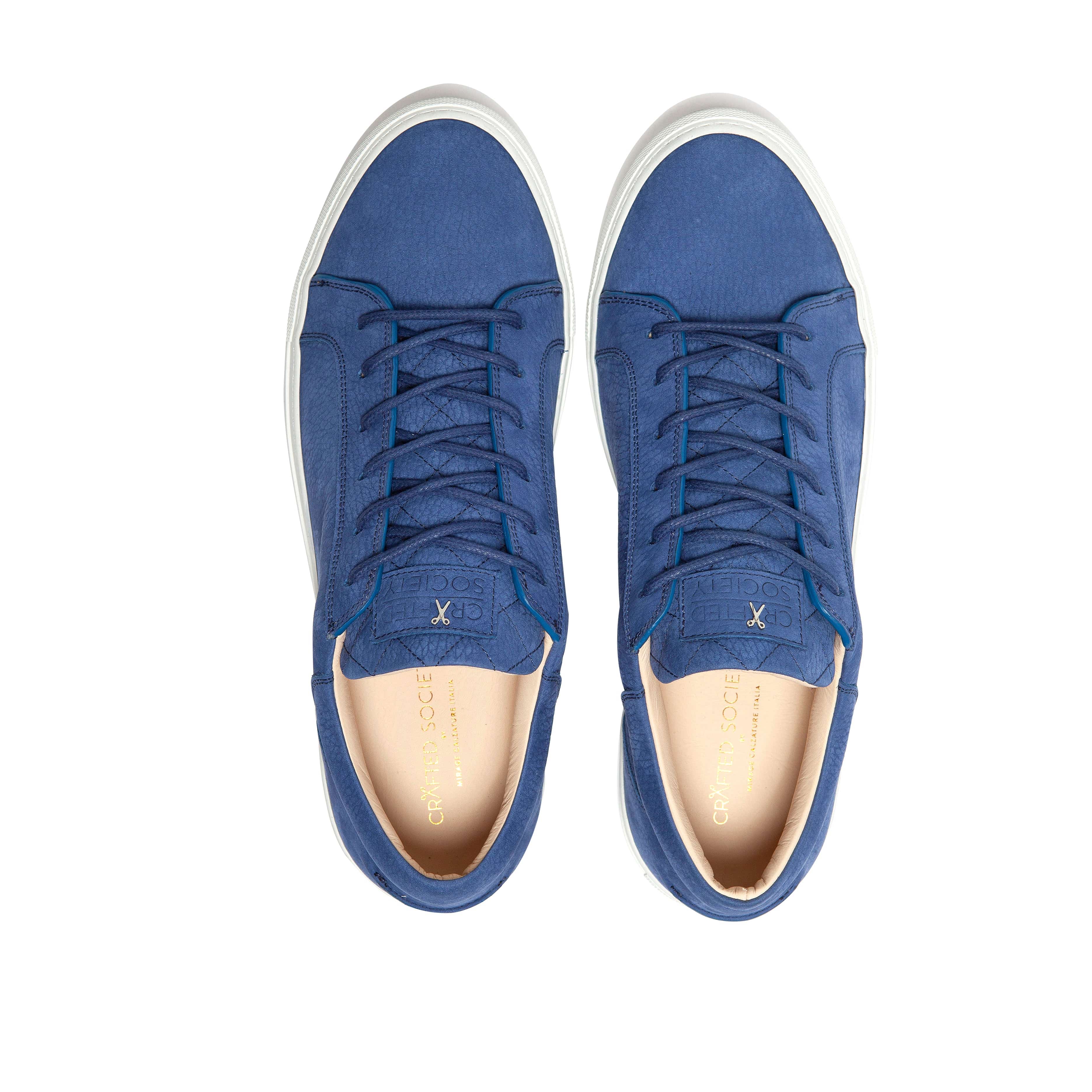 Mario Low Refined Sneaker | Royal Blue Nubuck | White Outsole | Made in Italy | Size 41