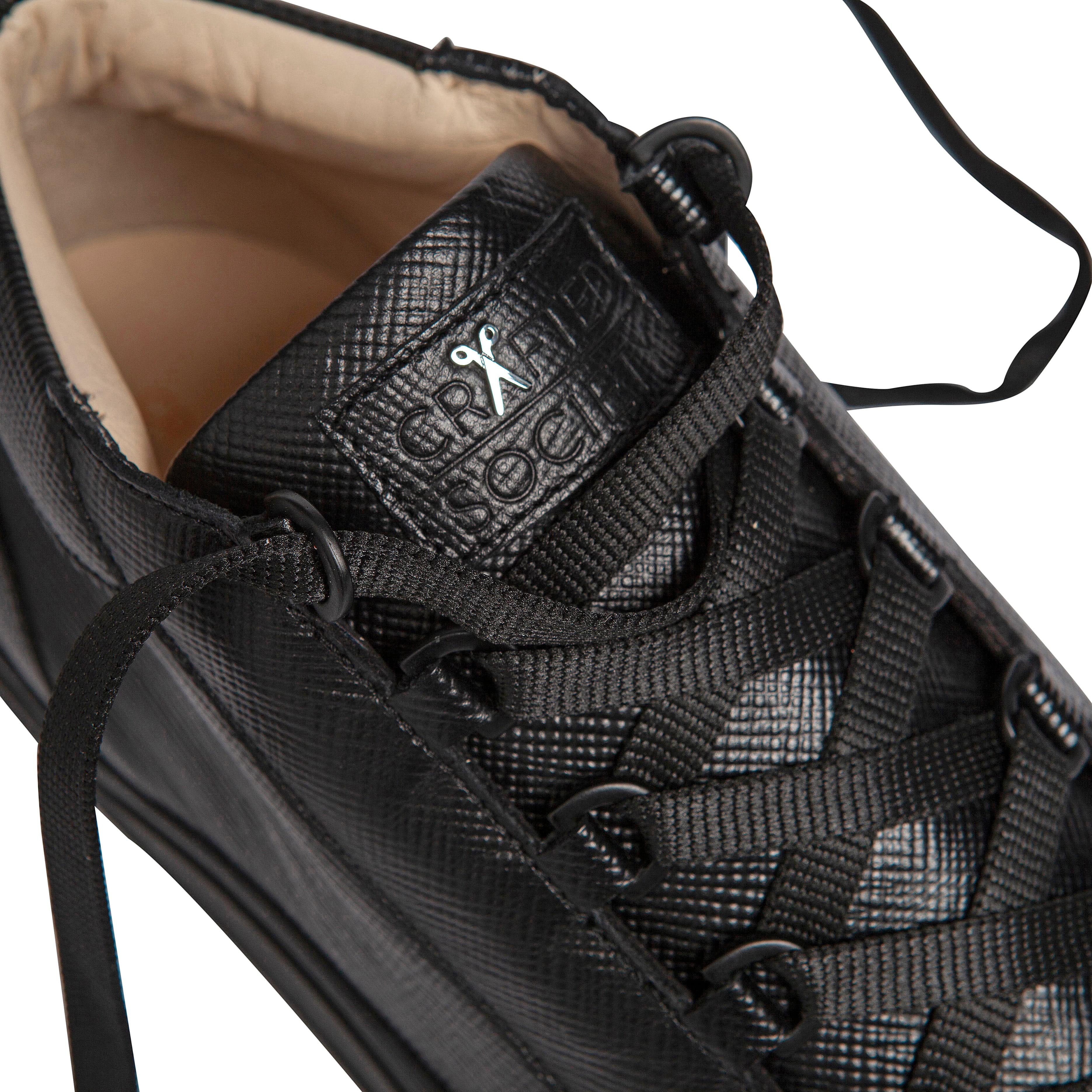 Rico Mid Sneaker Black Saffiano Leather Black Outsole Logodetail