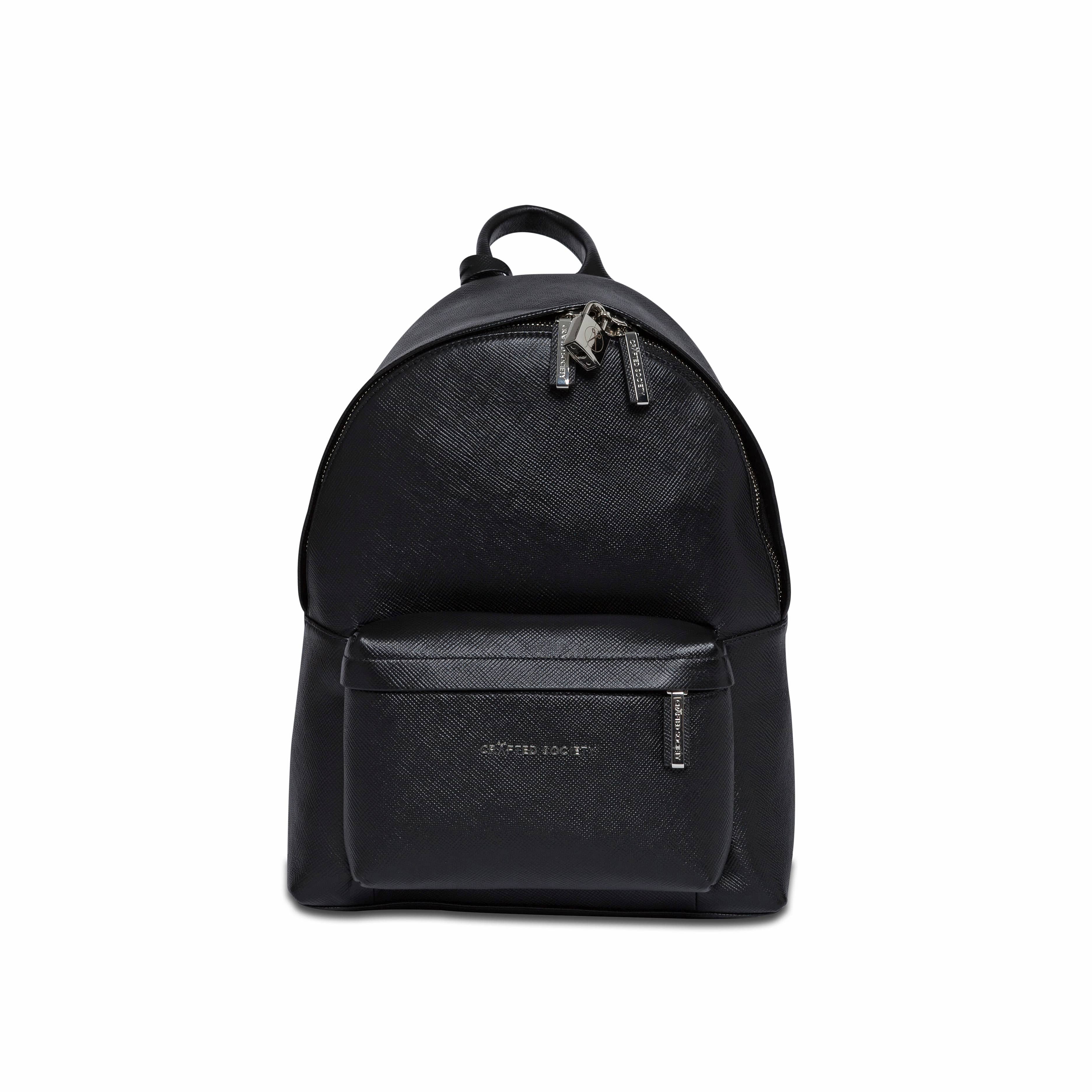 Skye Small Leather Backpack - Black Saffiano Leather