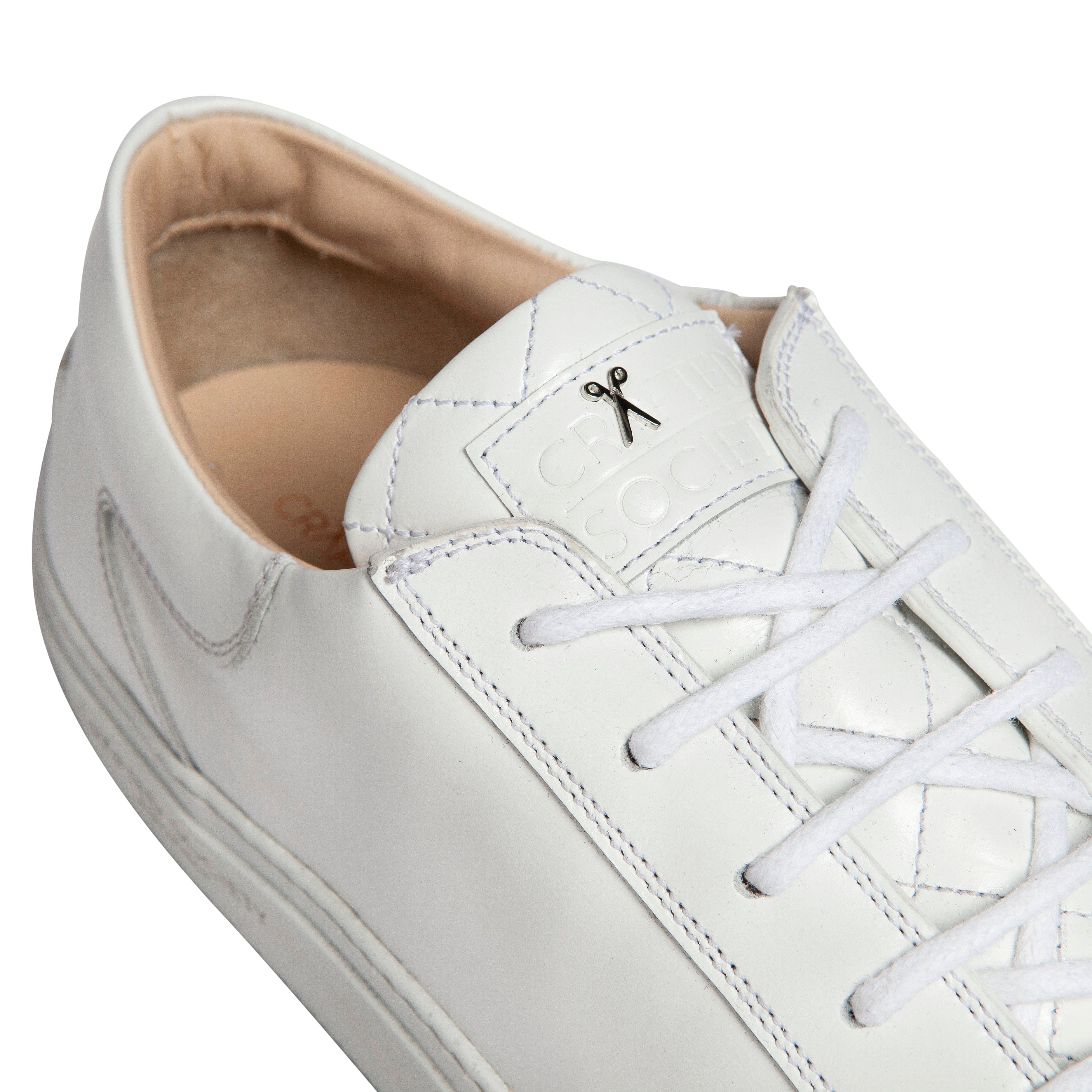 Mario Low Refined Sneaker White Full Grain Leather White Outsole Detailview
