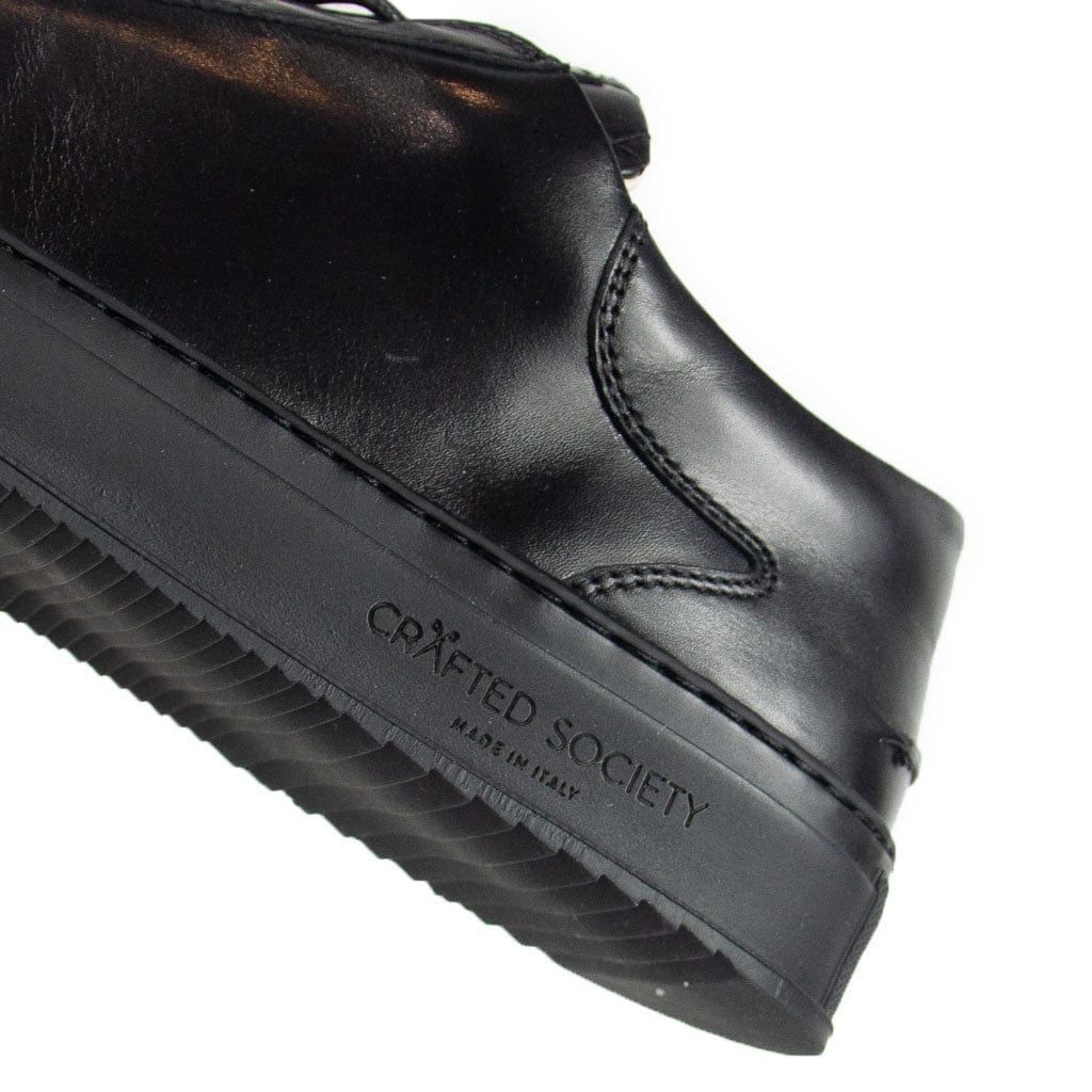 Mario Low Refined Sneaker Black Full Grain Leather Black Outsole