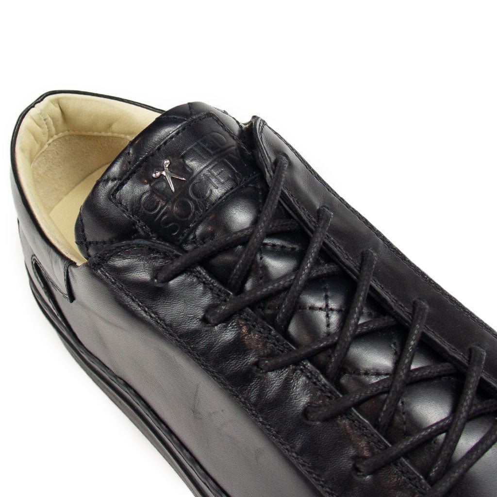 Mario Low Refined Sneaker Black Full Grain Leather Black Outsole